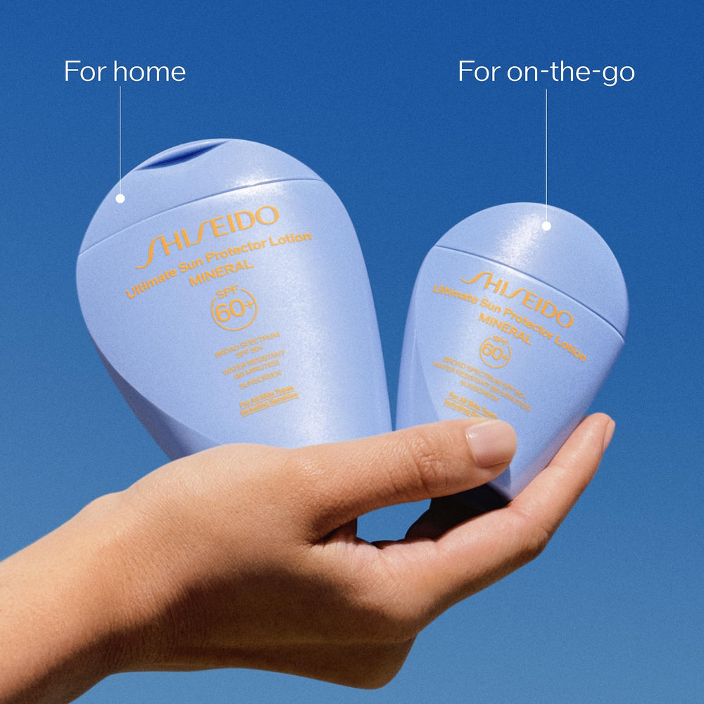 Travel-size Shiseido Ultimate Sun Protector Lotion for on the go protection
