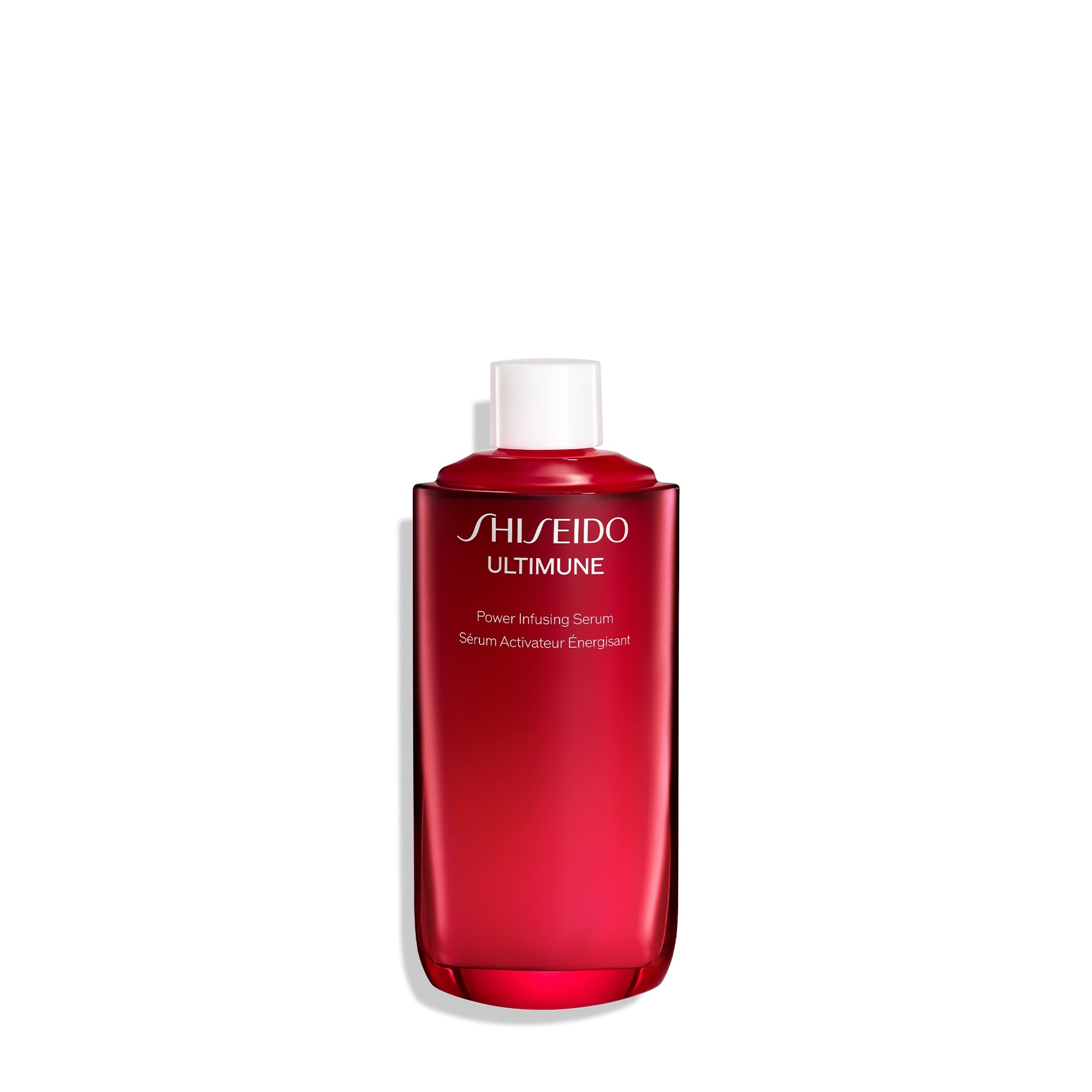 Shiseido Ultimune Power Infusing Serum bottle close-up highlighting radiance potential