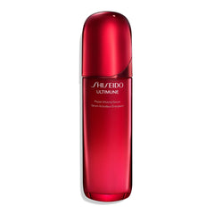 Shiseido Ultimune serum bottle closeup highlights premium packaging and smooth texture