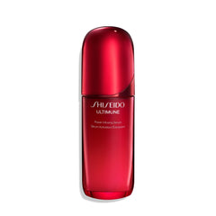 Shiseido Ultimune serum bottle with pump for easy daily application.