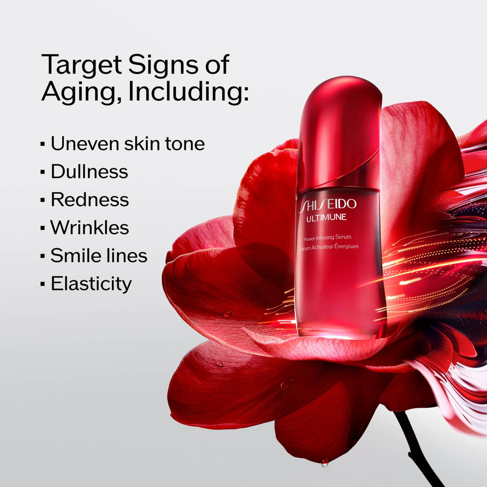 Shiseido Ultimune serum pump dispense shows easy daily application