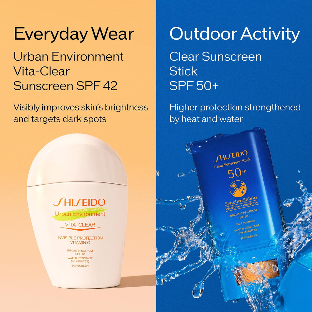 Shiseido Urban Environment blue light protection via hypotaurine ingredient.