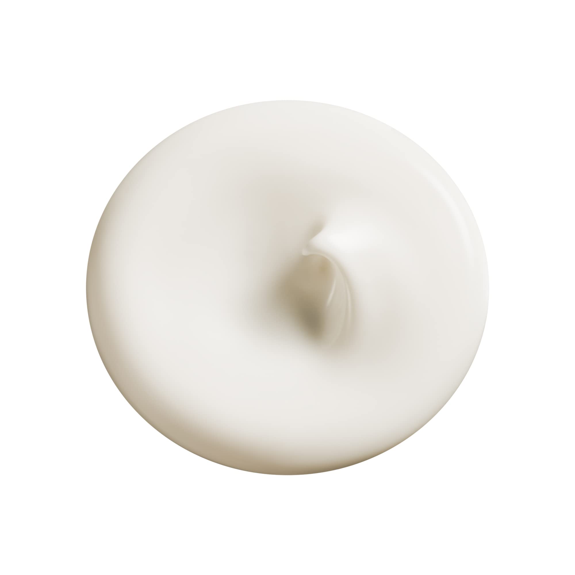 Close-up of Shiseido Urban Environment sunscreen texture showing creamy, hydrating formula for dewy skin.