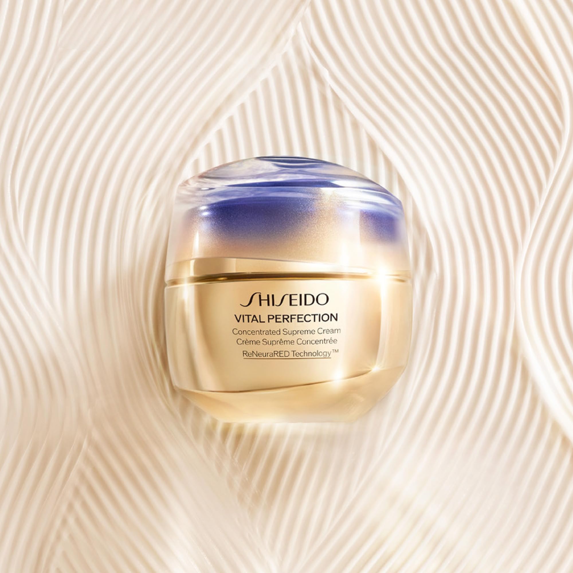 Shiseido Vital Perfection Concentrated Supreme Cream illumination shot hints at boosted radiance
