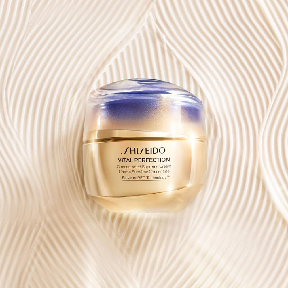 Shiseido Vital Perfection Concentrated Supreme Cream illumination shot hints at boosted radiance