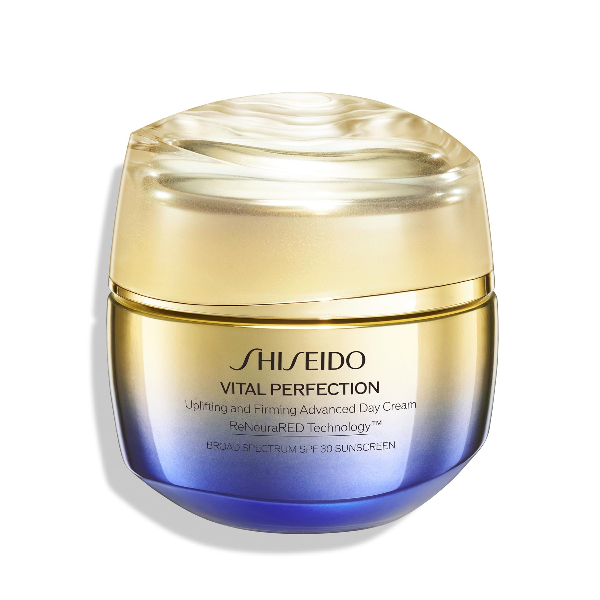 Shiseido Vital Perfection day cream bottle highlighting lifting and firming for daily use