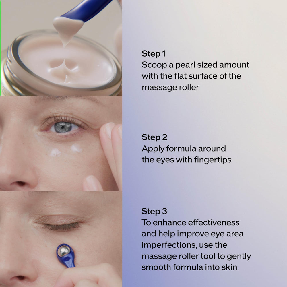 Shiseido Vital Perfection tube showing premium formula and elegant branding.
