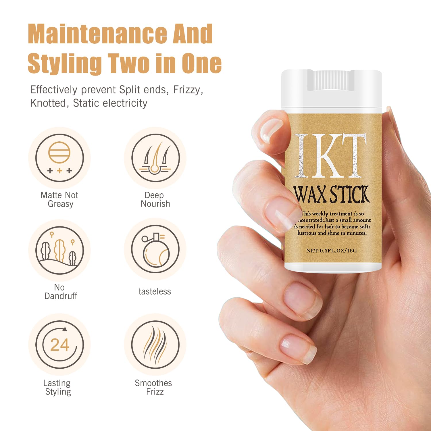 Shiyalan hair wax stick for kids, gentle shaping and manageable strands