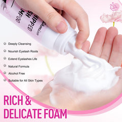 Shmian lash cleanser kit includes 100ml bottle and cleansing brush for setup