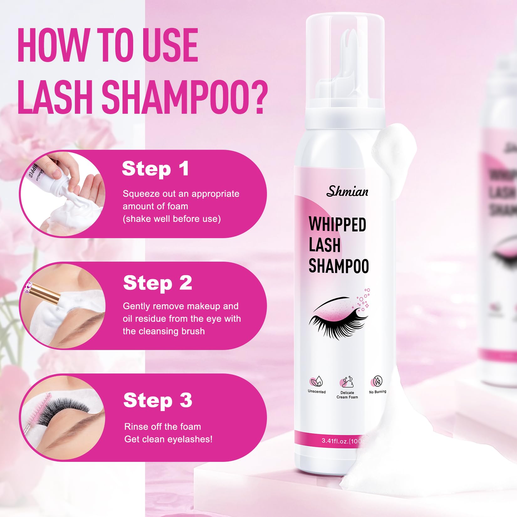 Ideal for home or salon routines to maintain lash cleanliness between fills