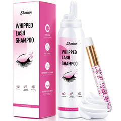 Shmian Whipped Lash Foam bottle delivers gentle, salon-grade cleansing for lash extensions