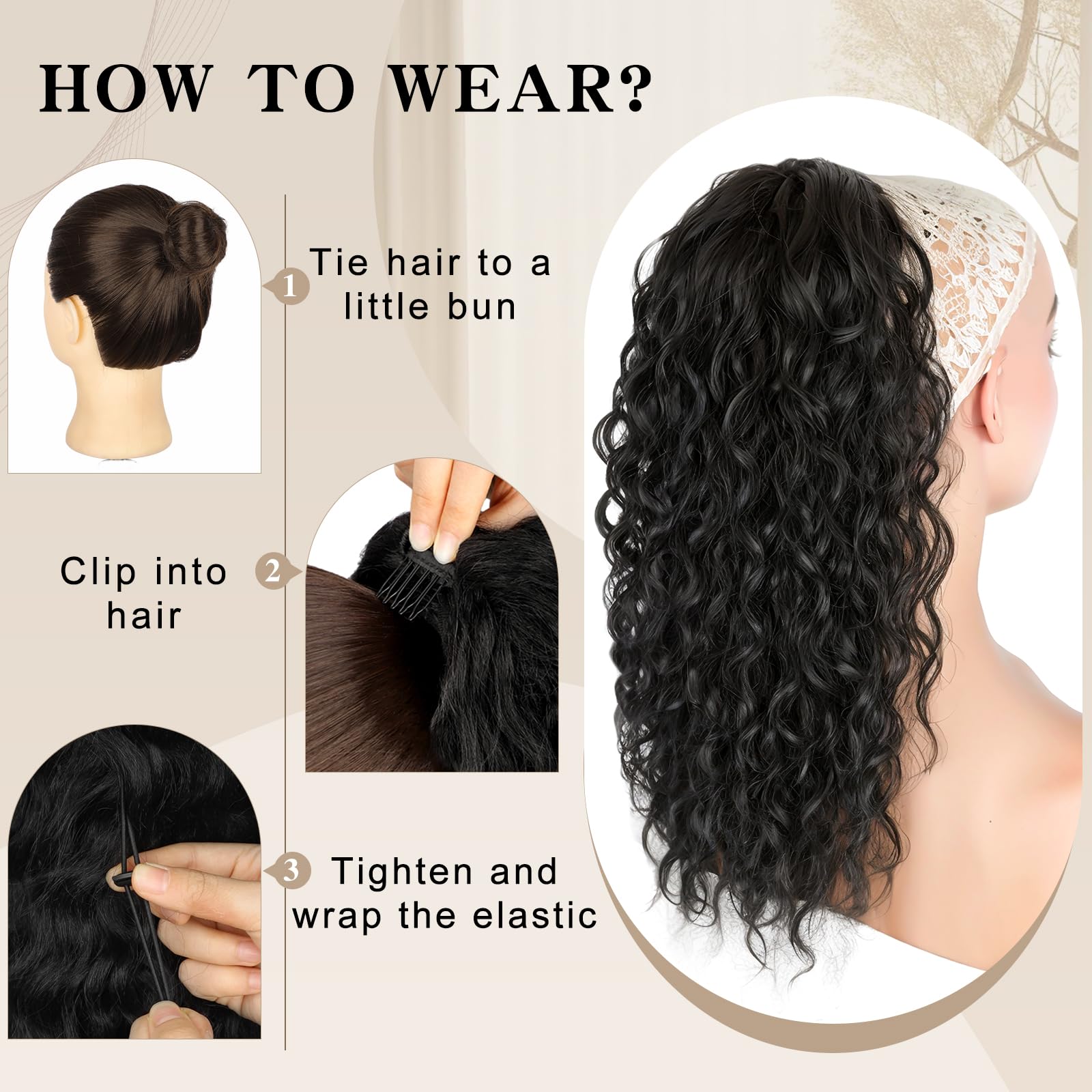 SHNMIN fluffy ponytail extension adds fullness with light maintenance.