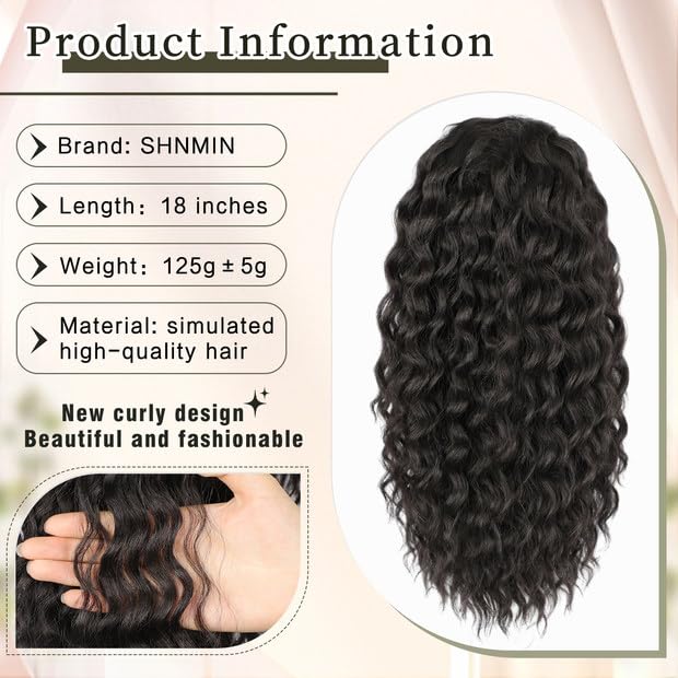 18-inch SHNMIN ponytail extension in natural color blend