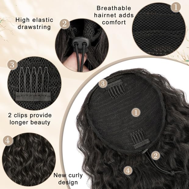 Lightweight design of SHNMIN ponytail extension for all-day comfort