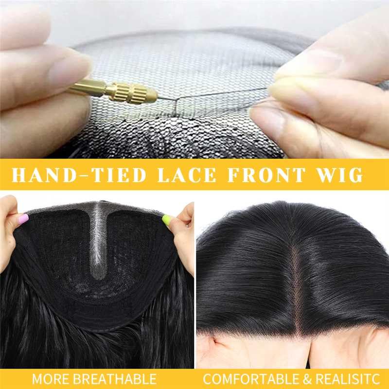 ShowCoco hand knitted lace scalp for natural parting