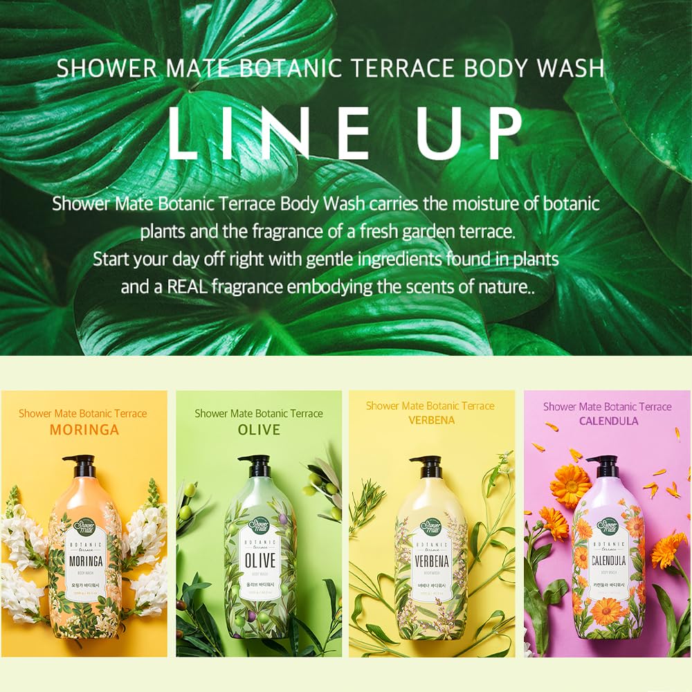 SHOWERMATE Botanic Body Wash on bathroom shelf ready for daily use