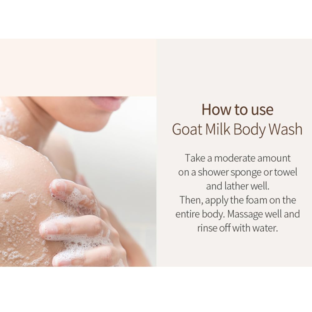SHOWERMATE Goat Milk Body Wash product scene highlighting strawberry and honey blend.