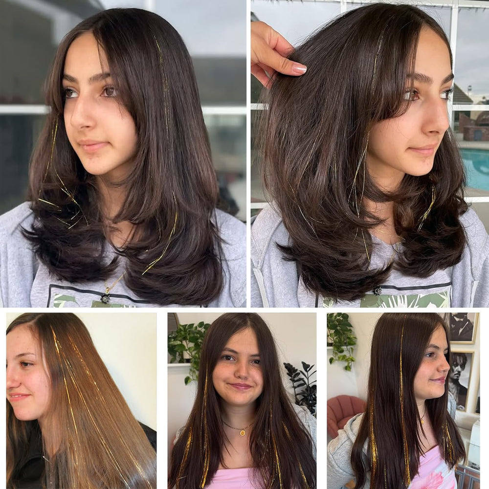 ShowJarlly glitter hair extensions for kids ideal for festivals and fun.