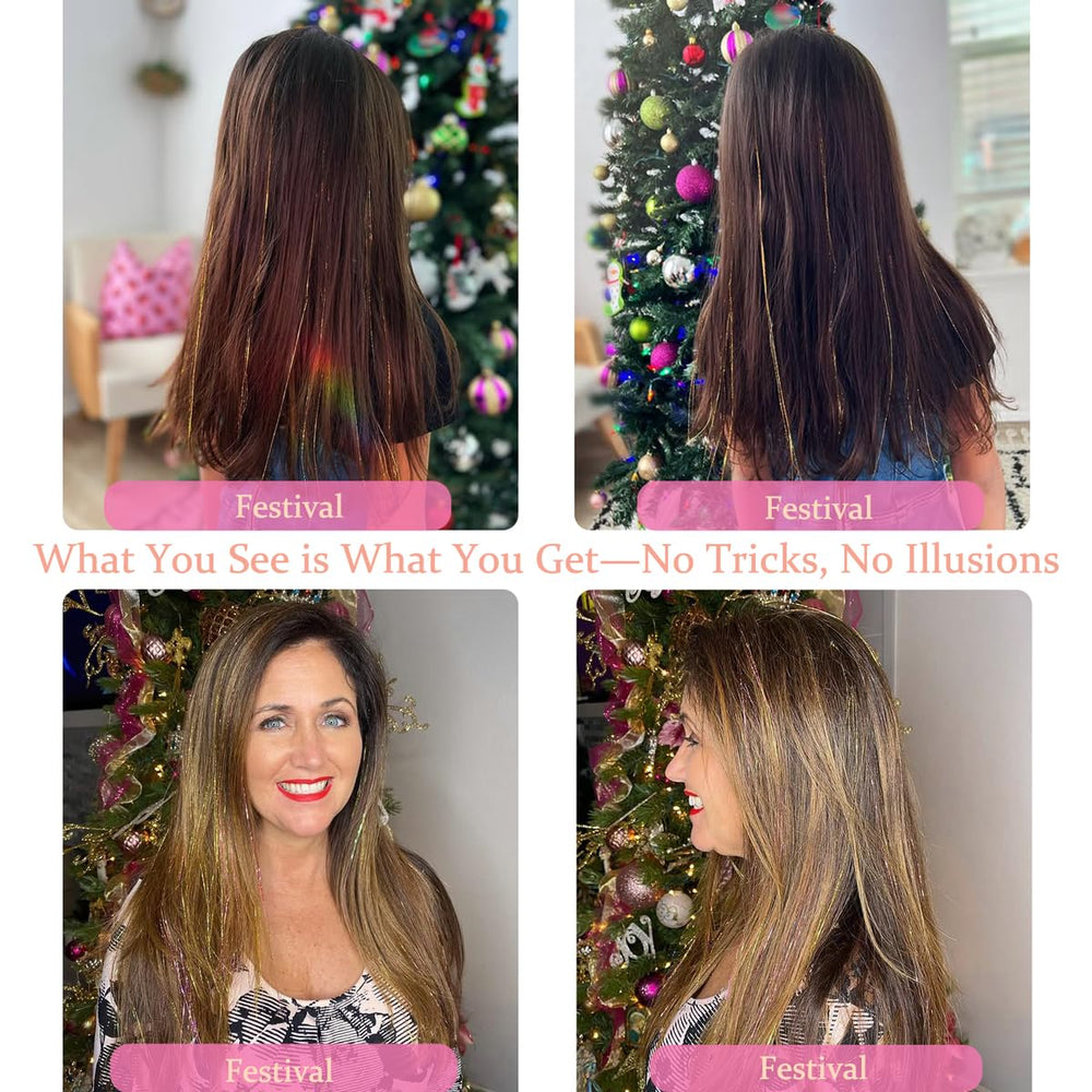 ShowJarlly heat-resistant hair tinsel clip keeps secure during active play.