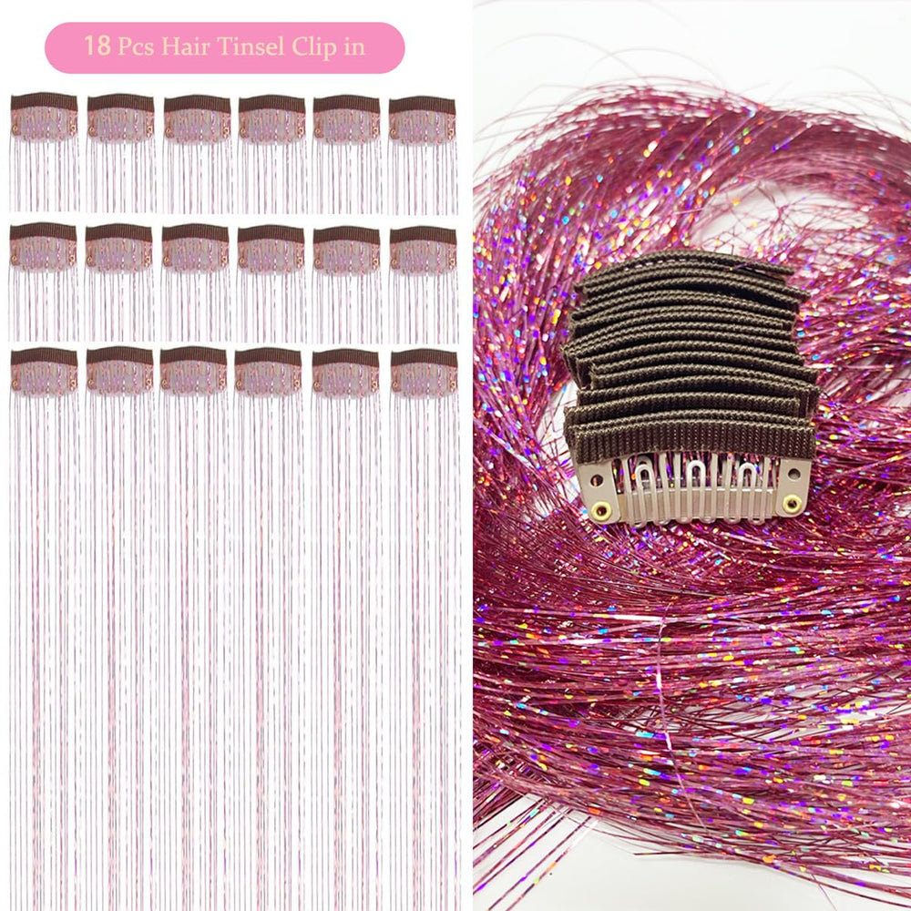 ShowJarlly 20 inch shimmer strands elevate ponytails and braids.