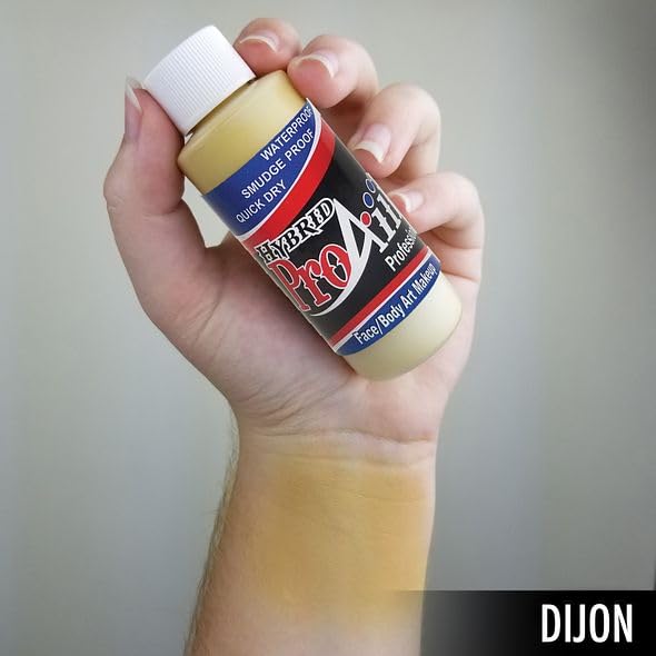 ShowOffs ProAiir airbrush application on skin in Dijon delivers vibrant, durable finish