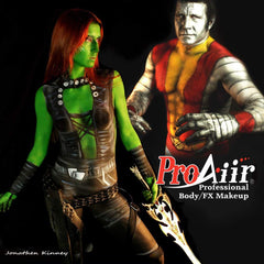 ProAiir Banana used with airbrush for smooth, professional body art coverage.