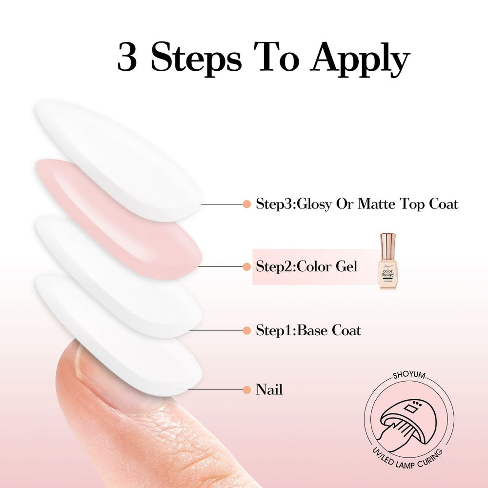 SHOYUM Home salon setup image suggests convenient at home manicure routine