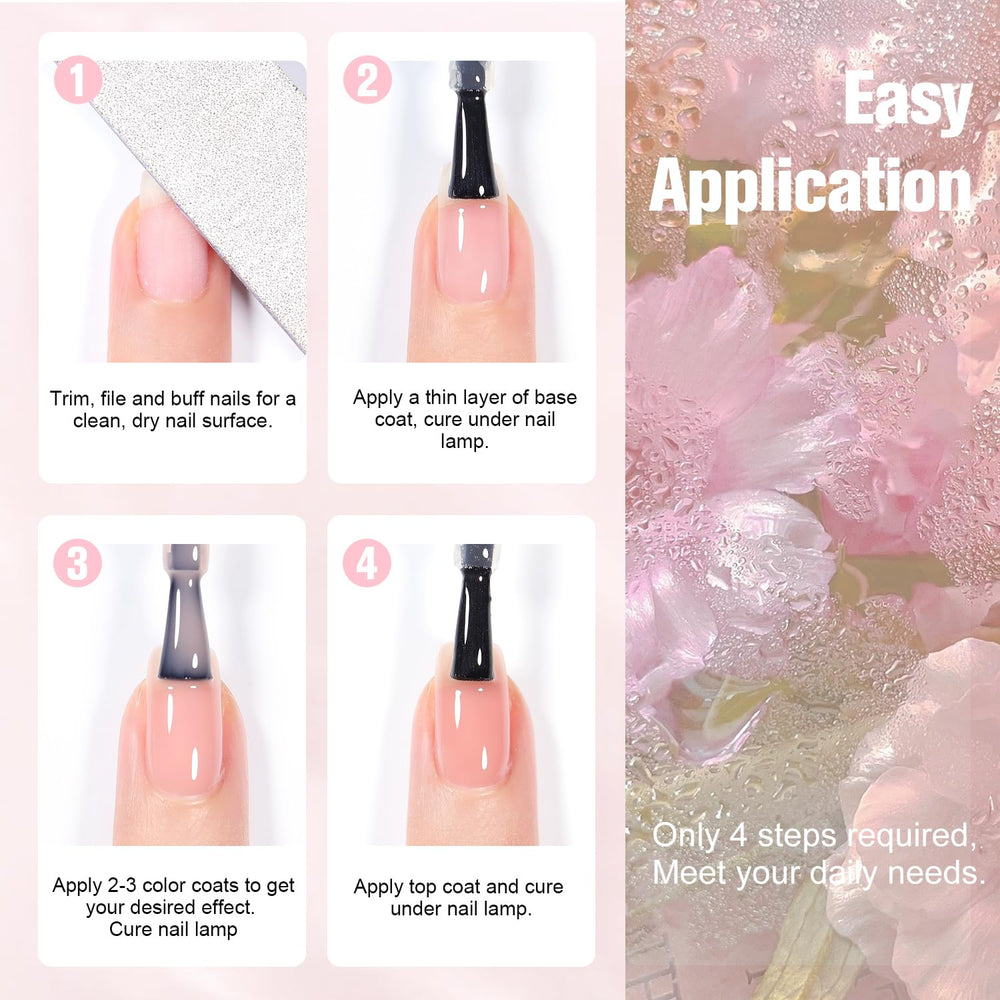 SHOYUM Jelly Nude smooth-application close-up for easy at-home use