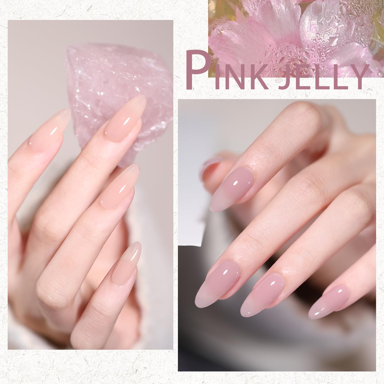 SHOYUM Jelly Nude layer-look image demonstrating buildable transparency