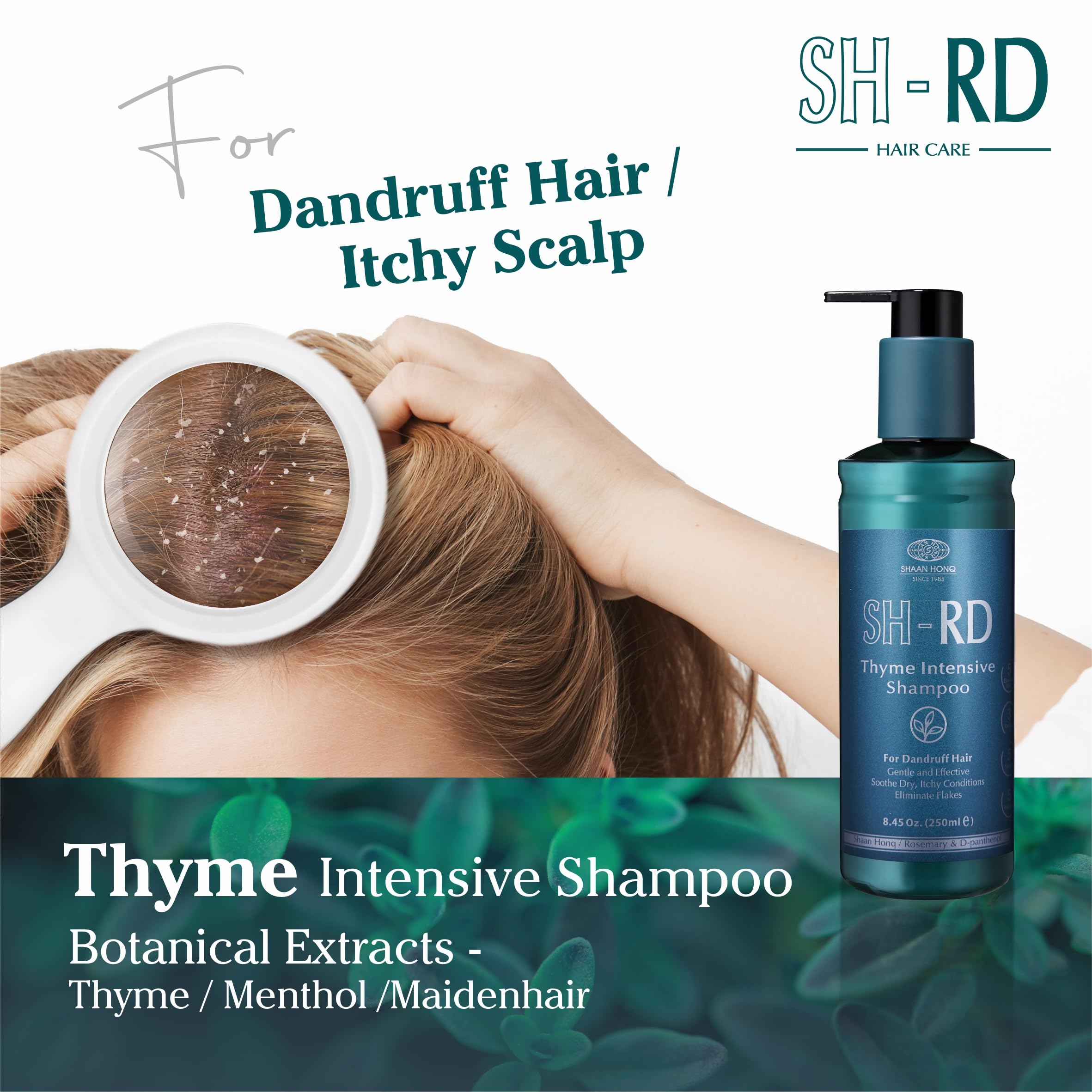 SH-RD Thyme Intensive Shampoo menthol provides a cooling, refreshing sensation