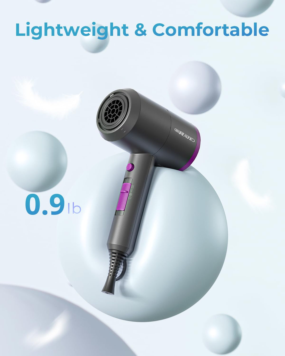 SHRATE diffuser nozzle attachment for volumized curls and even drying.