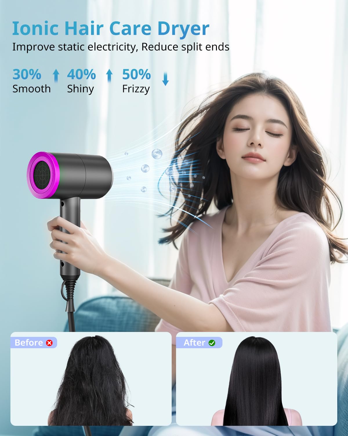 SHRATE styling nozzle enabling precise shaping and versatile looks.
