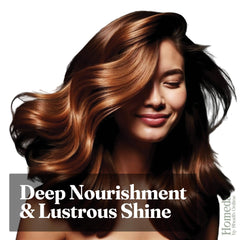 Hibiscus powder mixed with oil demonstrates easy hair care application.