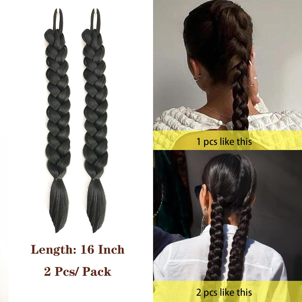 Shufang ponytail extension in black braid offers effortless daily wear.