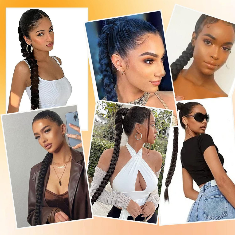 Shufang adjustable ponytail extension helps secure styling and restyling options.