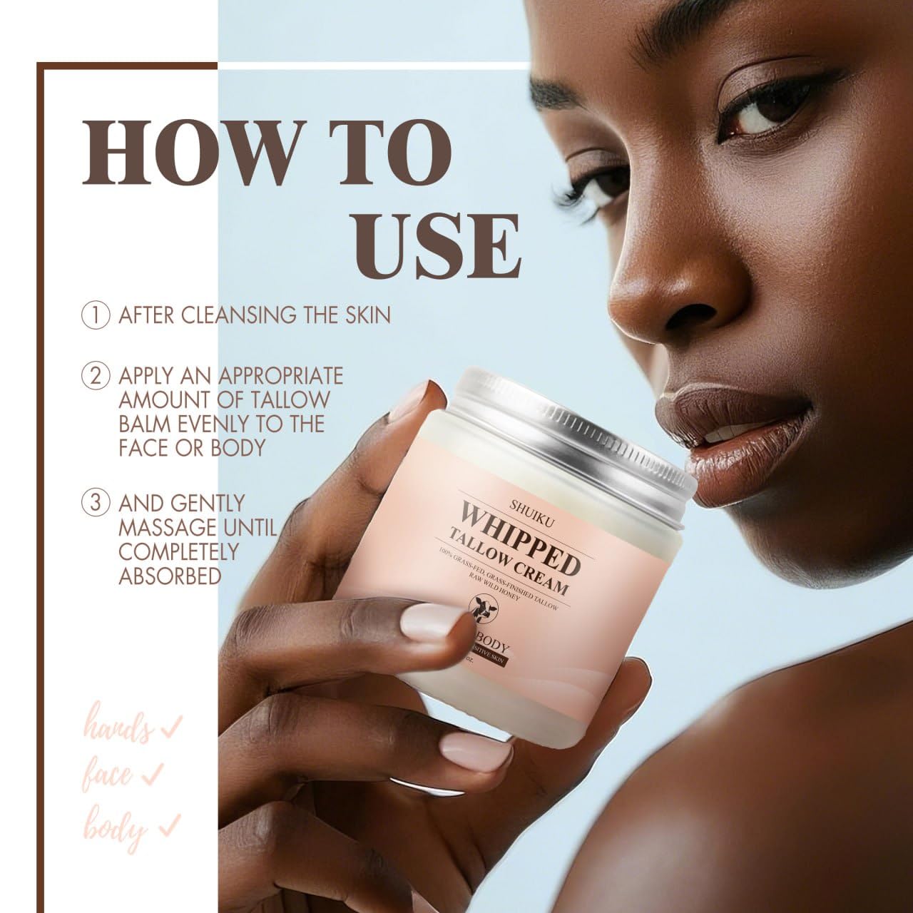 SHUIKU hand care application shows versatile daily hydration for hands