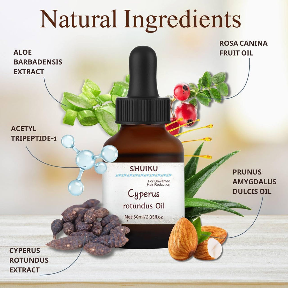 SHUIKU Cyperus Rotundus oil close-up of cyperus root for natural skin care