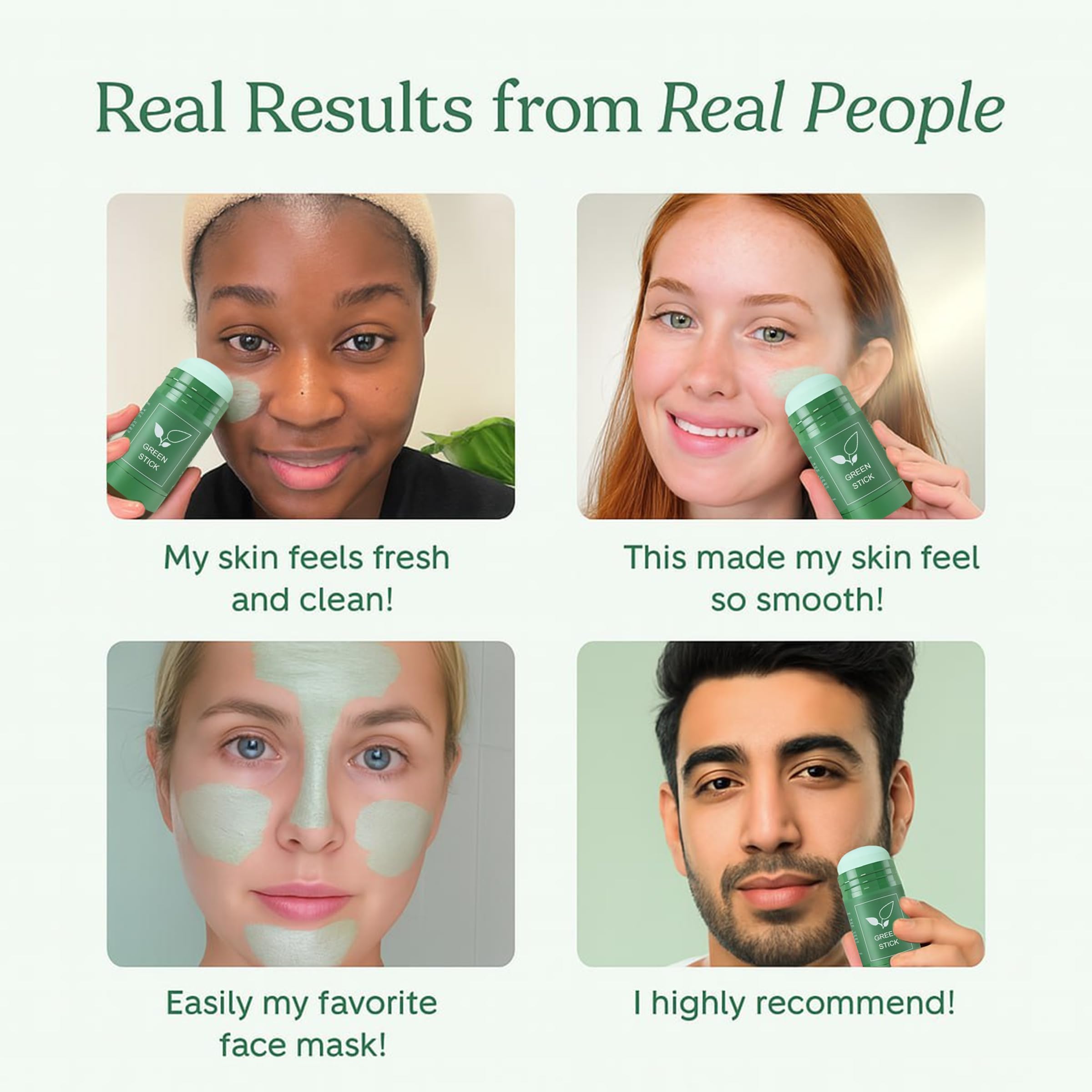 Travel-friendly SHUIKU Green Tea Clay Stick fits into a small bag for on-the-go care.