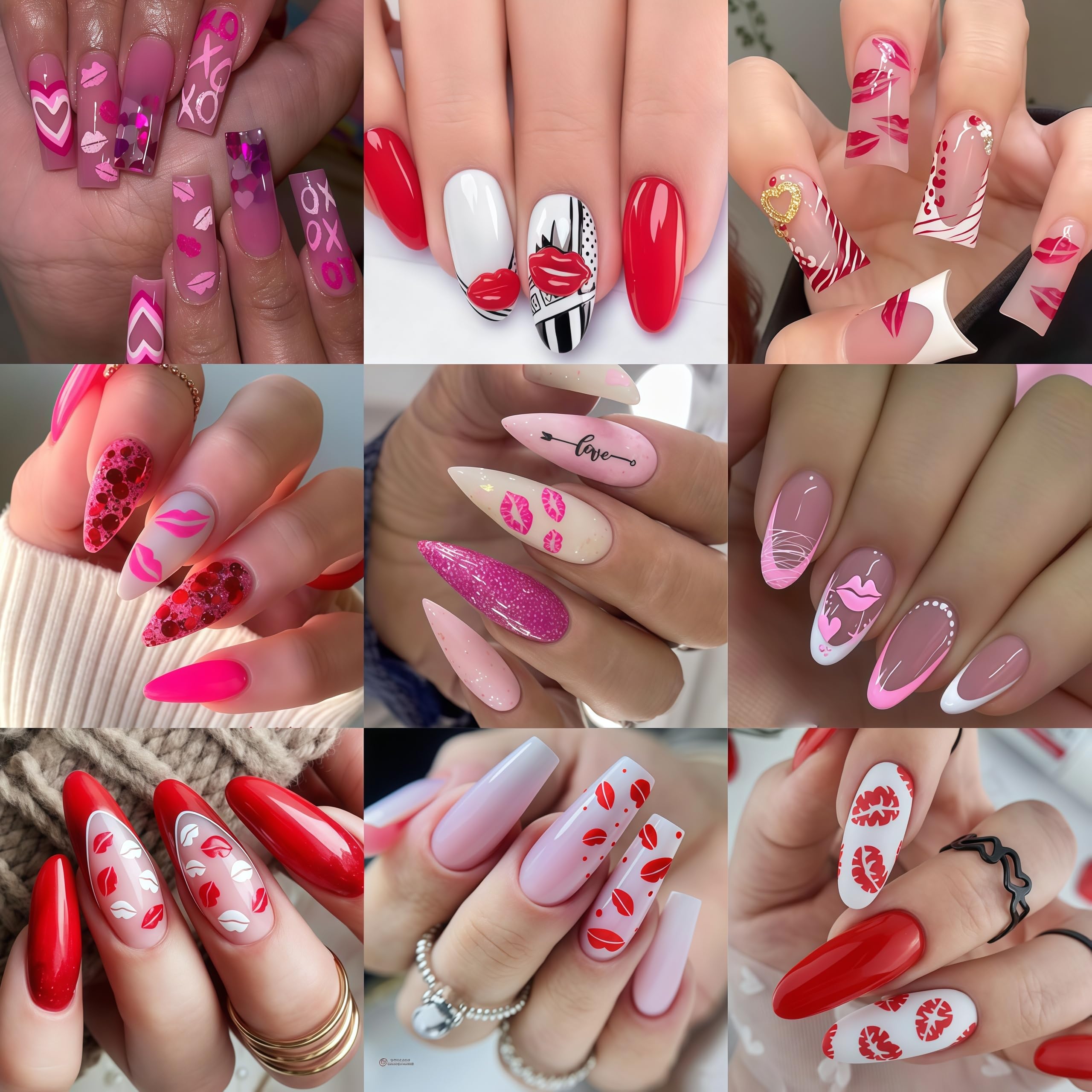 SHUXILIN 3D lip decals remain protected under top coat.