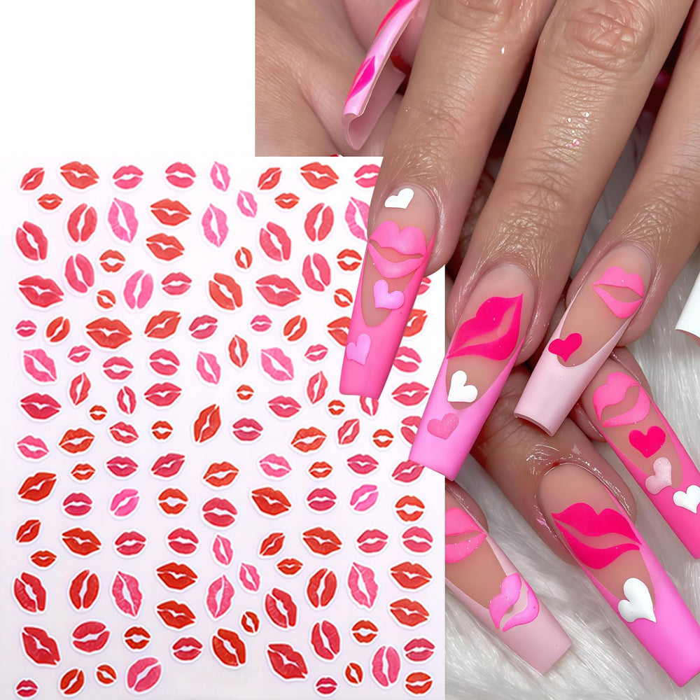 SHUXILIN lip decals with 3D effect to enhance manicure details.