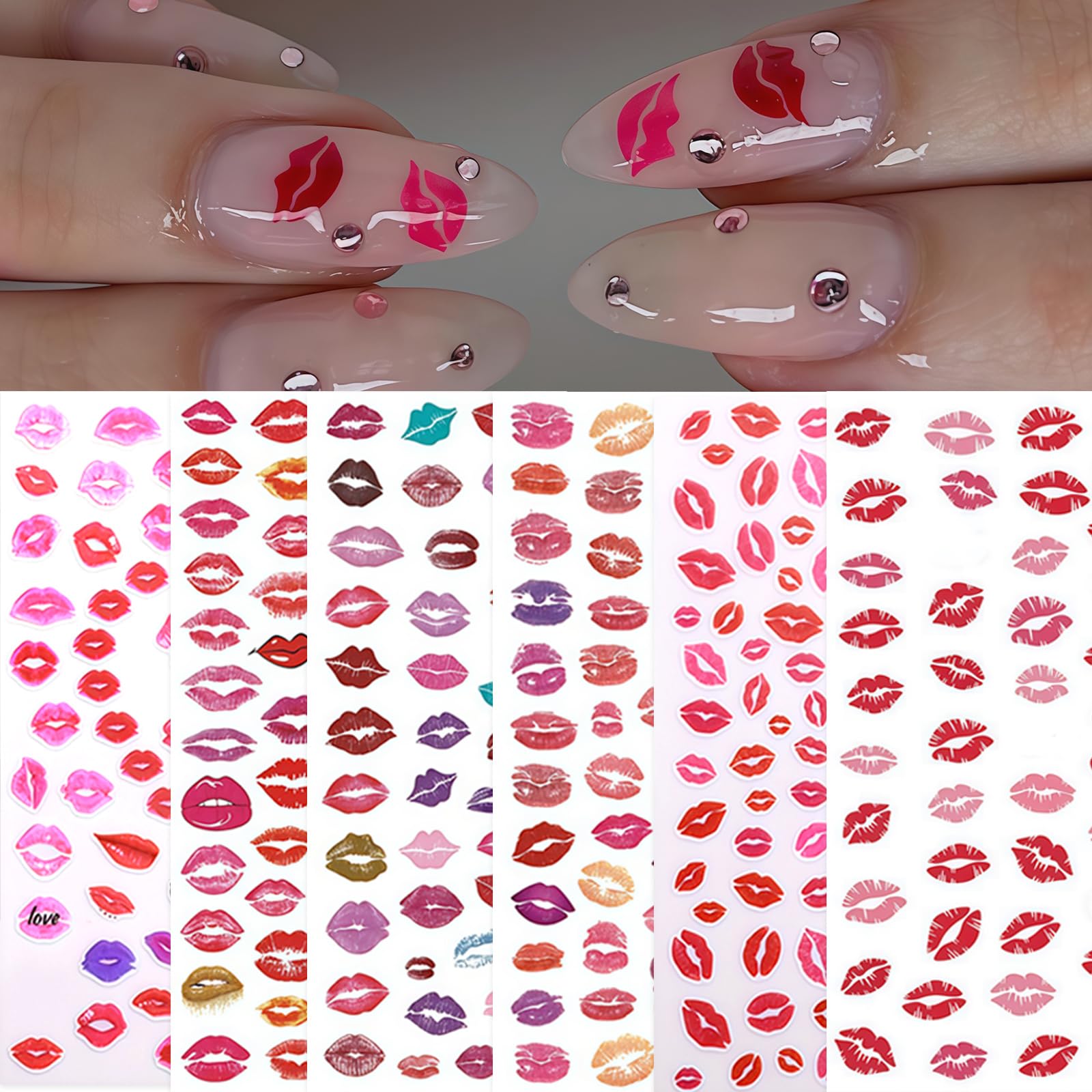 SHUXILIN Valentines nail design accessories suited for home or salon.