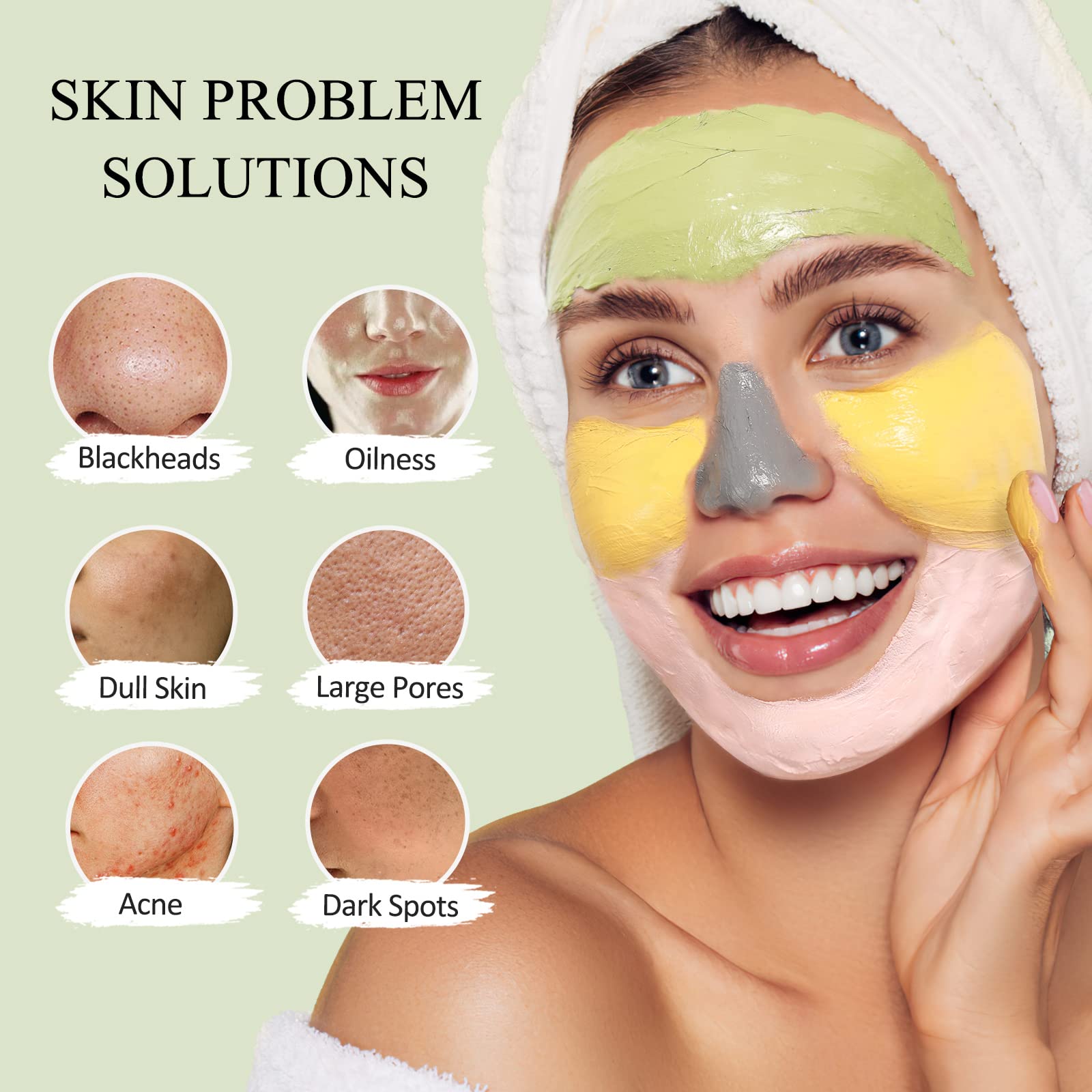 SHVYOG 4-piece clay mask set gift-box presentation