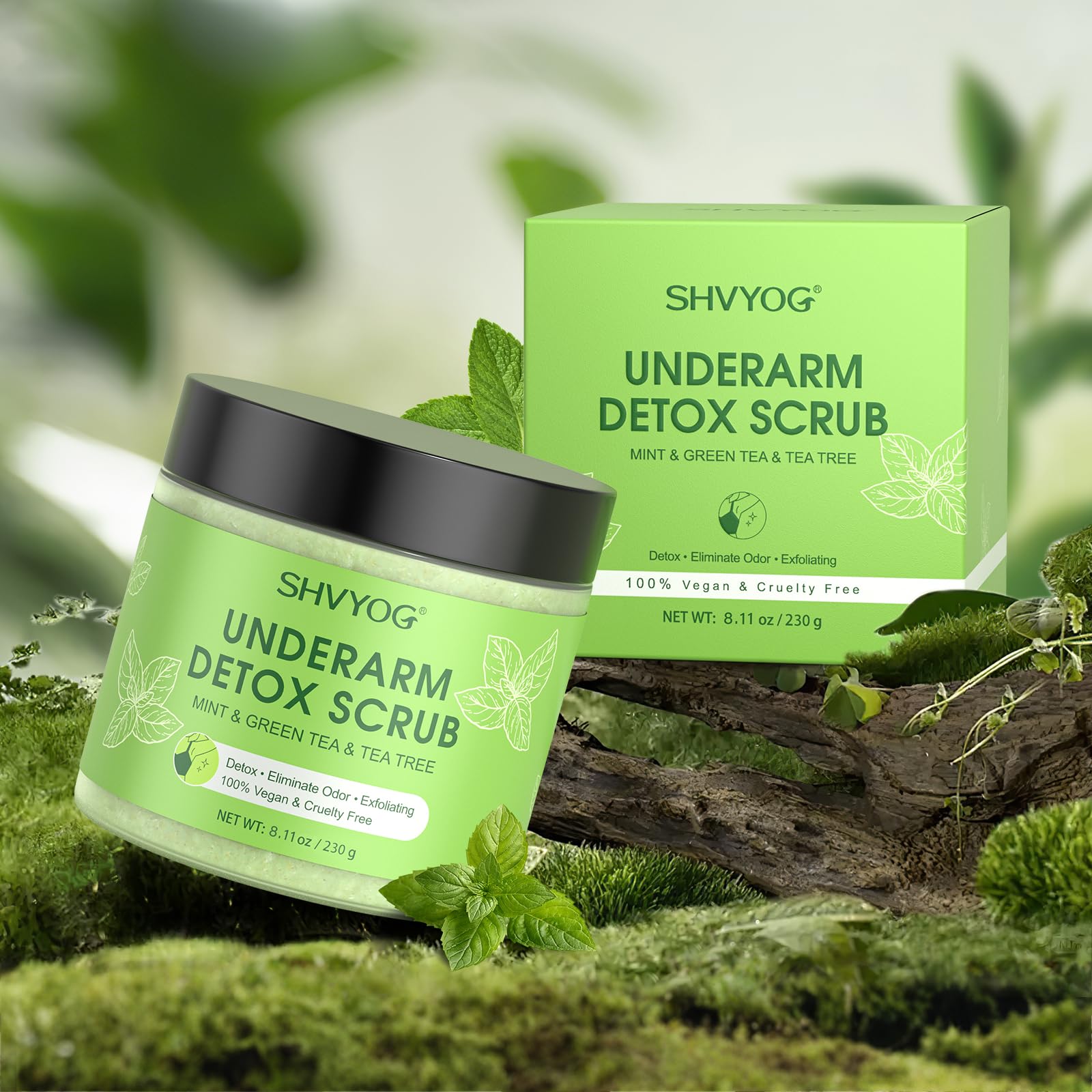 SHVYOG Underarm Detox Scrub results—skin becomes smoother and brighter over time.