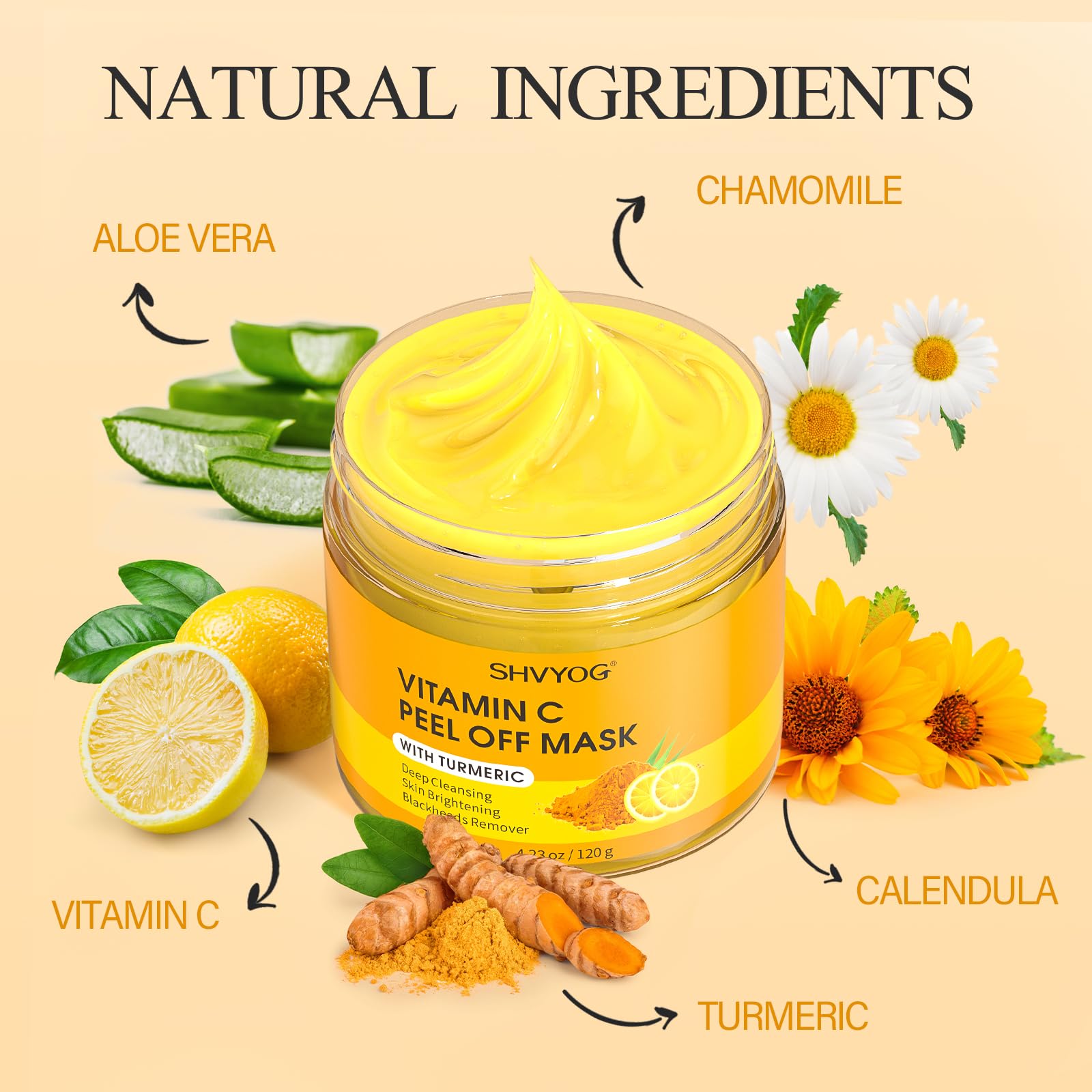 SHVYOG mask jar close-up shows creamy texture for hydrated skin.