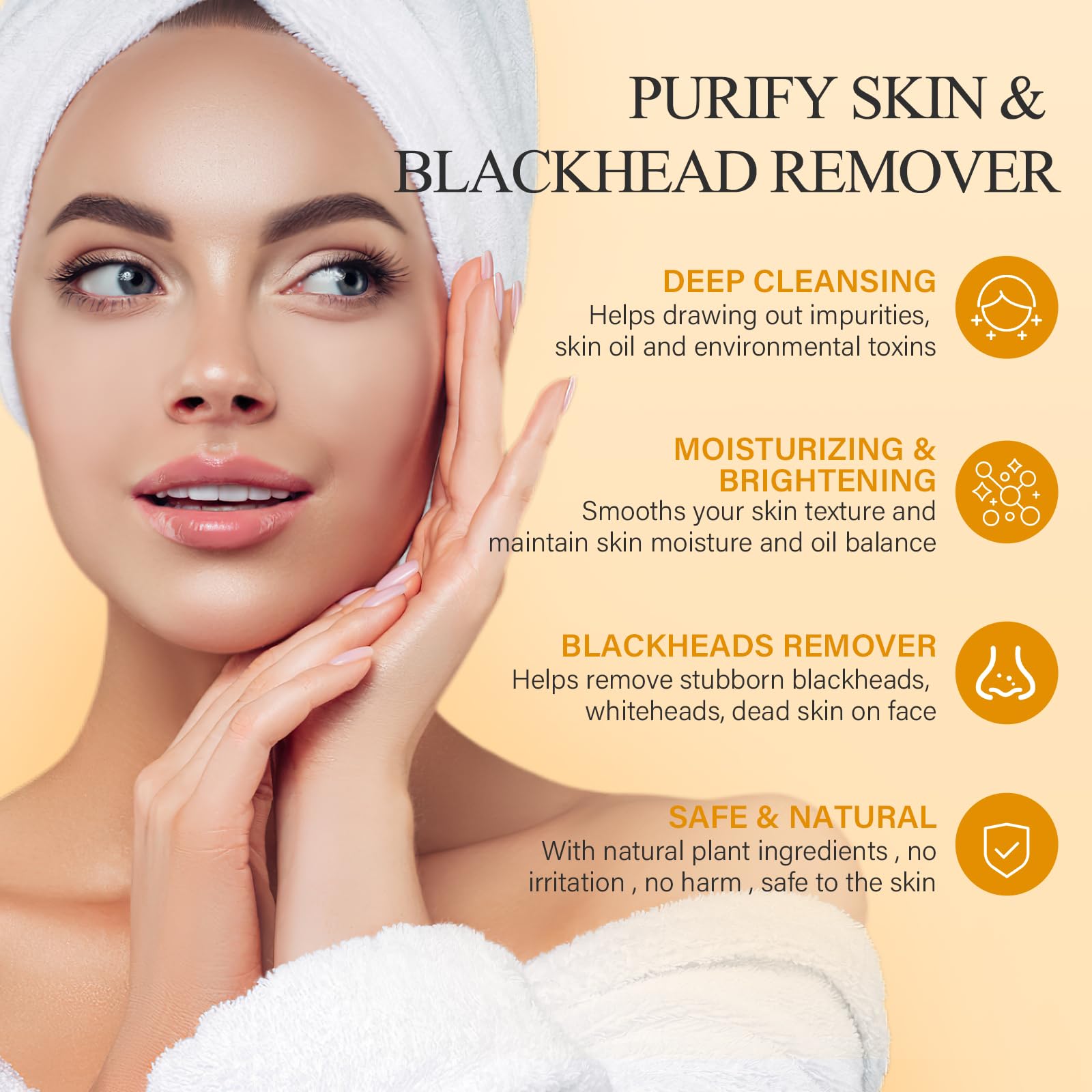 SHVYOG peel action illustrates impurity removal while staying skin-friendly.