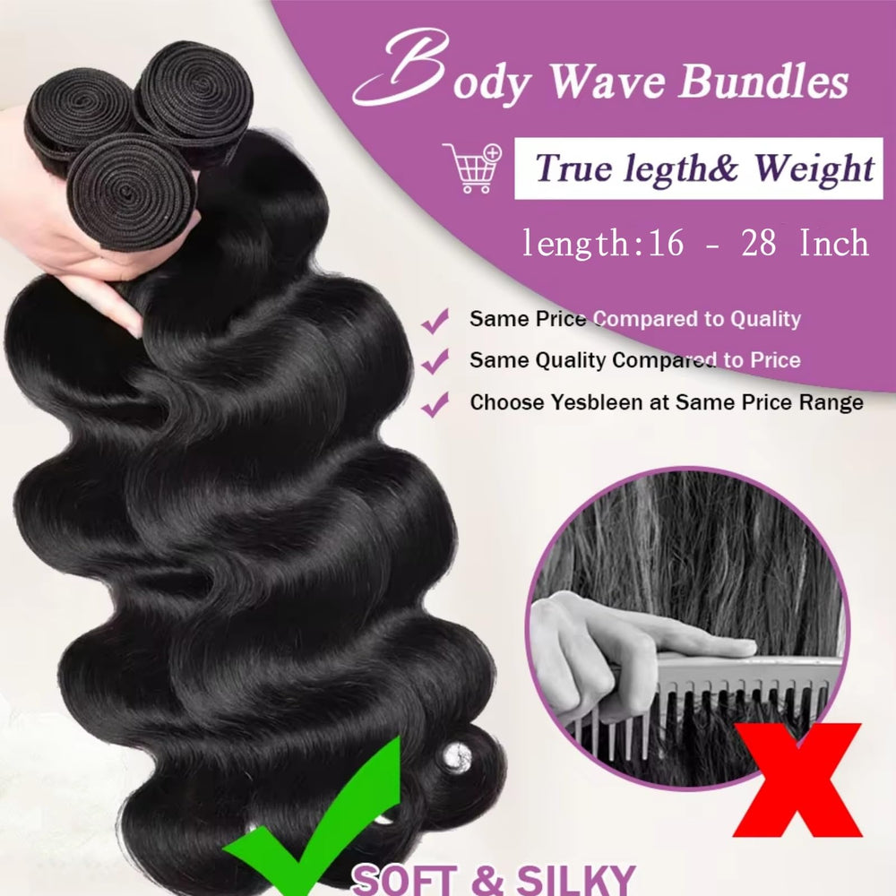 SHWAIR model wearing 22-inch body-wave bundles for full natural volume