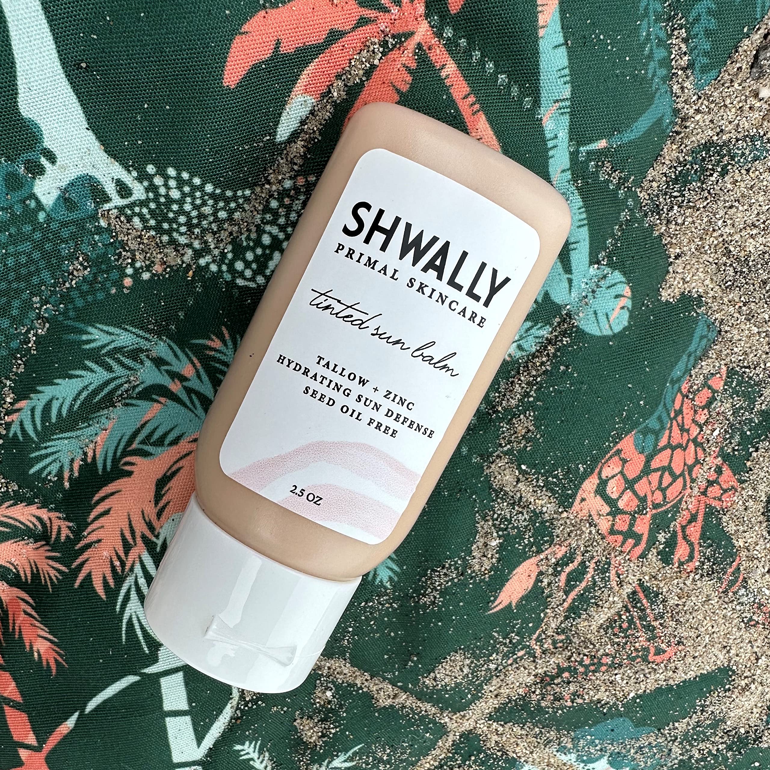 Shwally SunBalm tinted cap ready for quick, mess-free application.