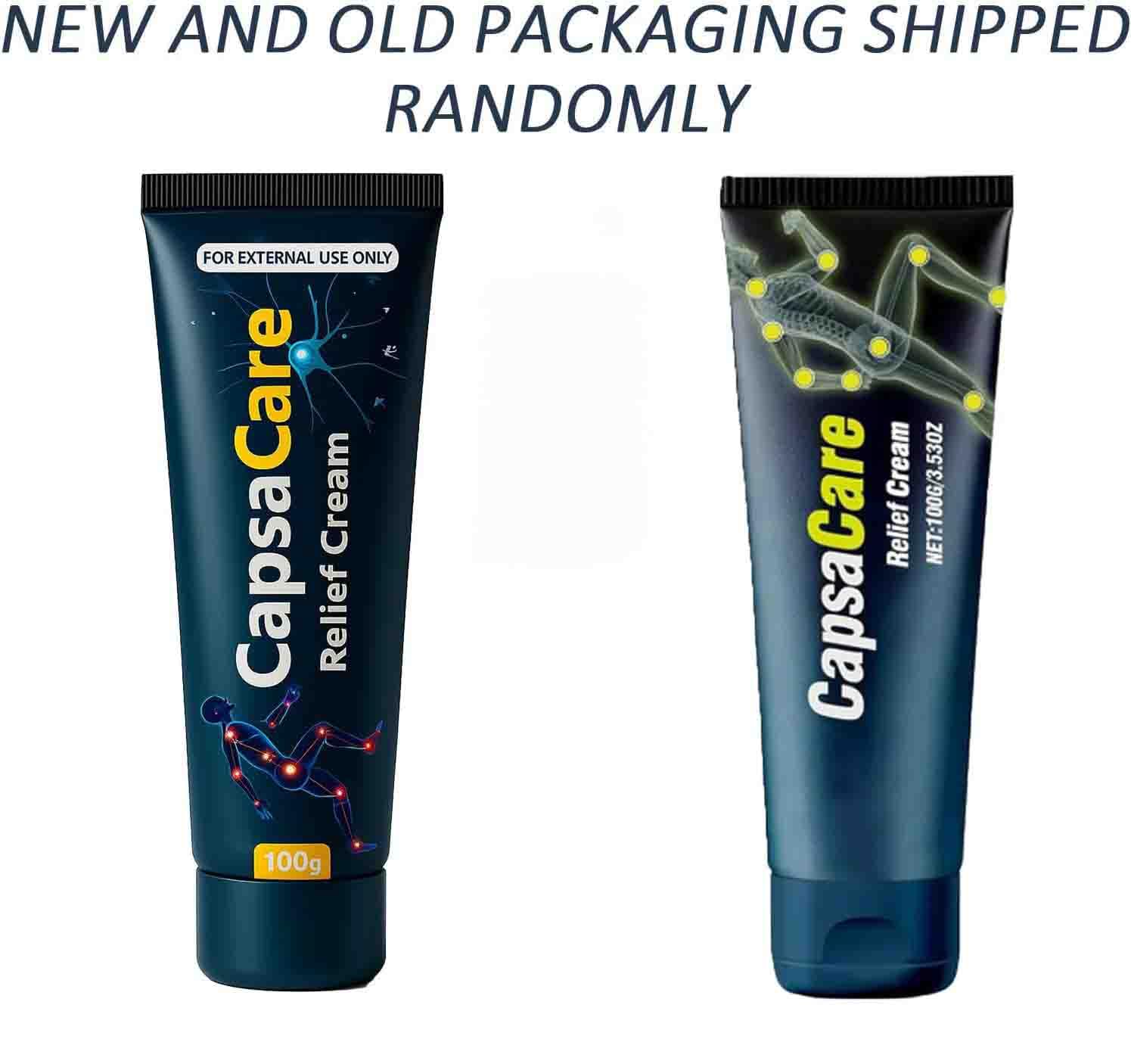 Shwfhi CapsaCare ingredients label highlights arnica and menthol components.