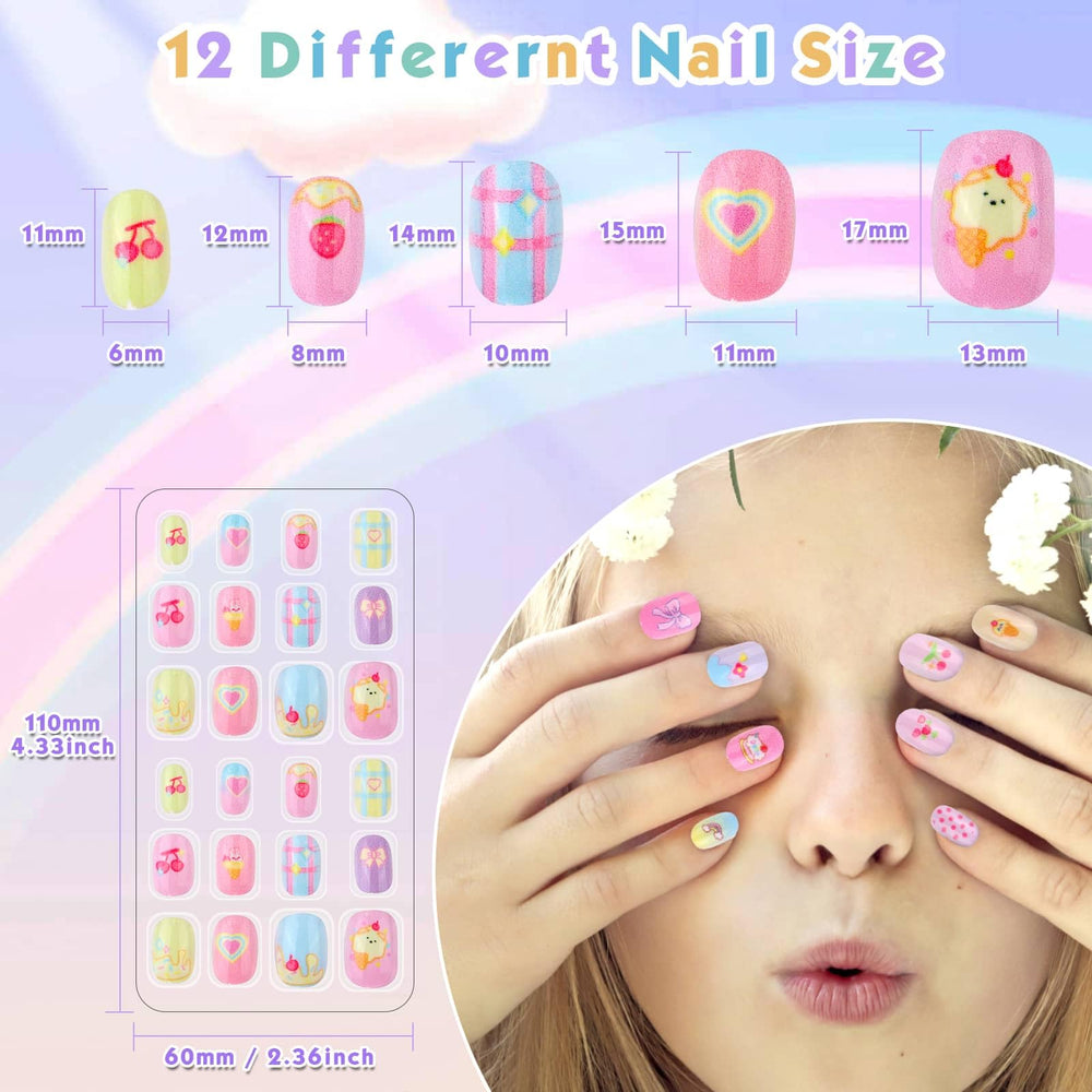 Shynek Kids Press On Nails come in 12 sizes to fit most fingers.