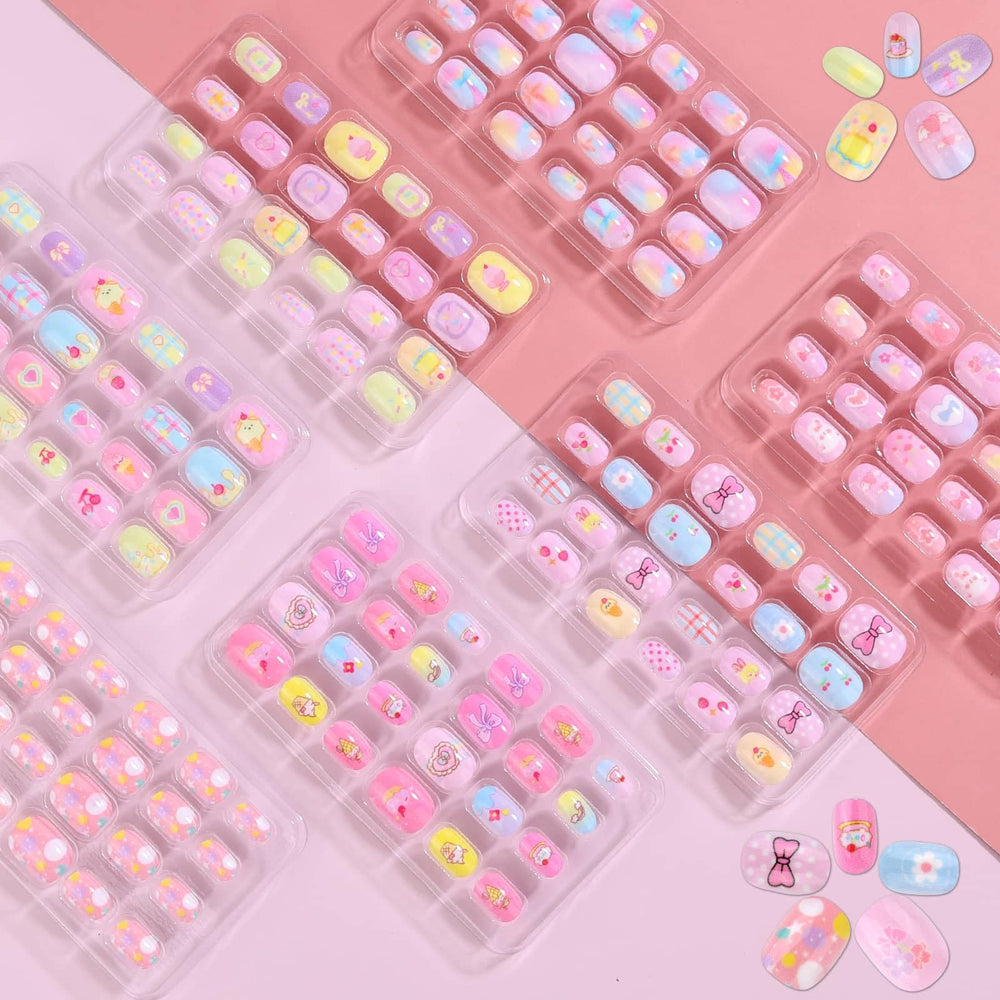 Shynek Kids Press On Nails packaging shows a colorful assortment for easy gifting.